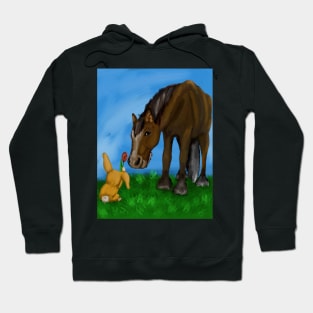 Horse and rabbit Hoodie